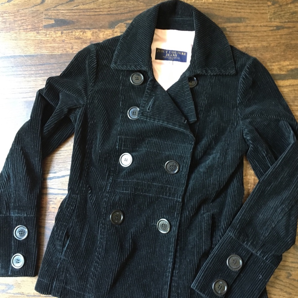 JUICY COUTURE Black Corduroy Jacket